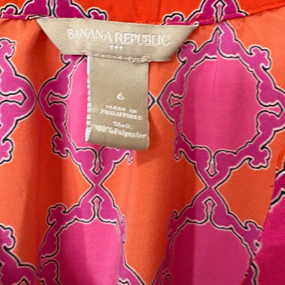 Pink and Orange maxi Dress by Banana Republic - Picture 6 of 9